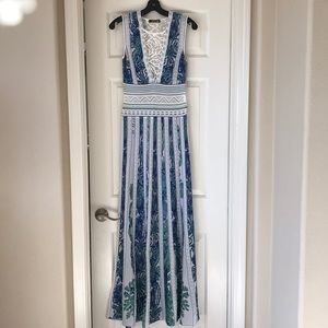 Roberto Cavalli coral reef maxi dress